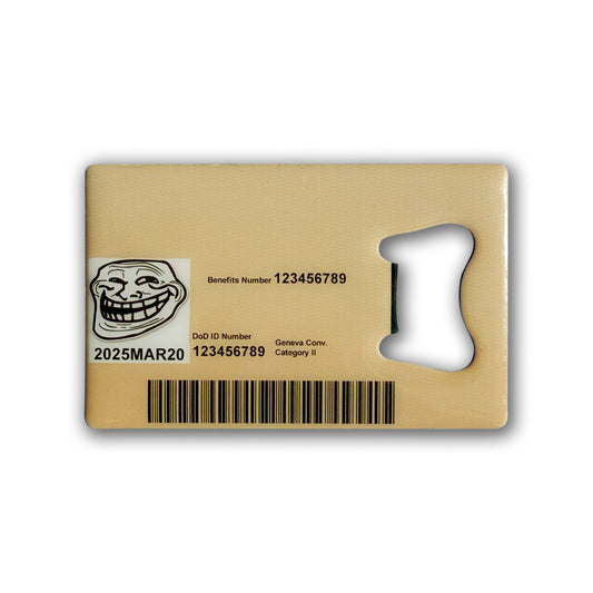 E-4 Mafia U.S. Army CAC ID Bottle Opener