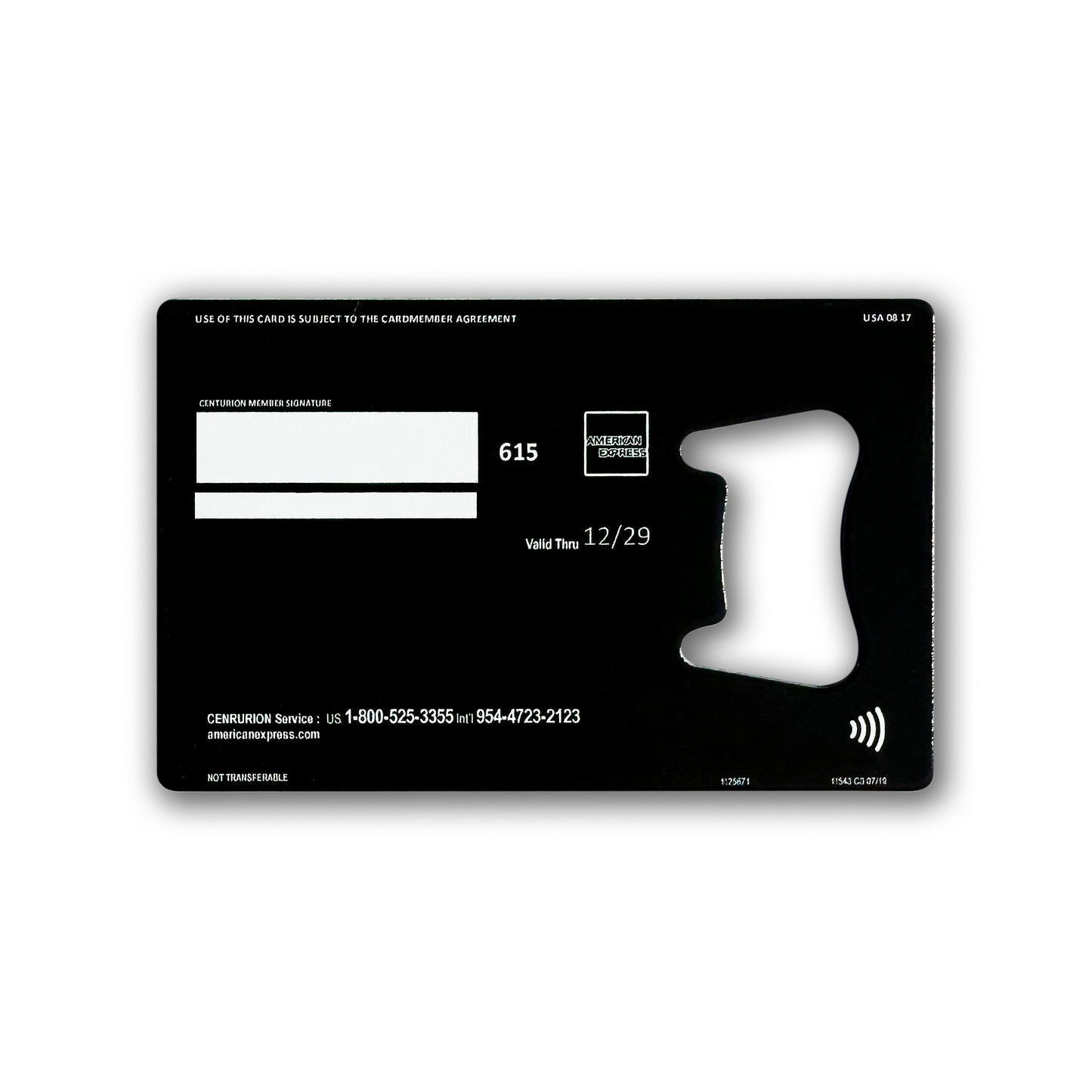 AMEX Black Card Credit Card Bottle Opener