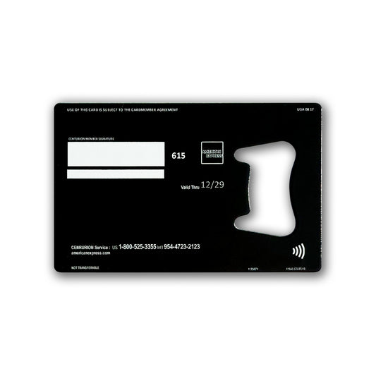 AMEX Black Card Credit Card Bottle Opener