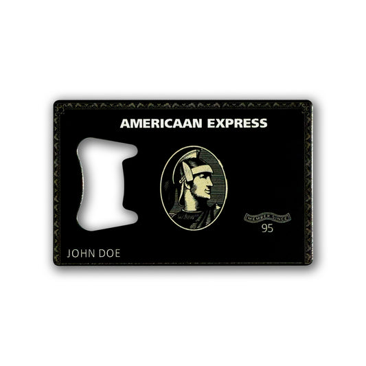 AMEX Black Card Credit Card Bottle Opener