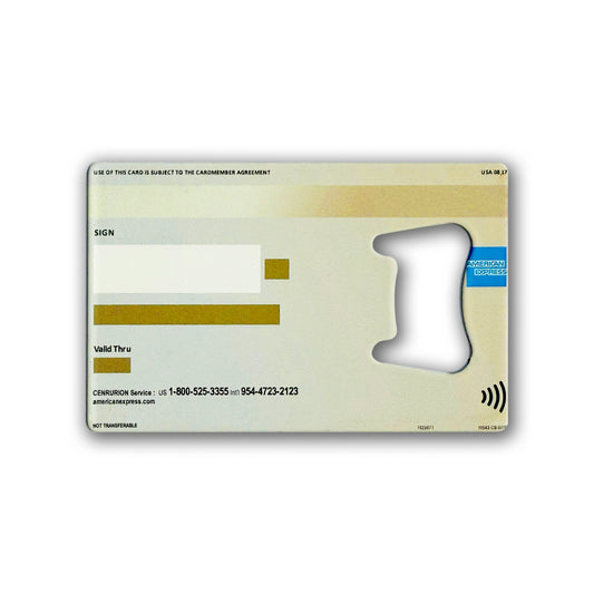 AMEX Platinum Credit Card Bottle Opener